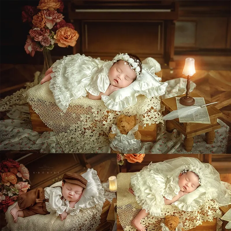 Vintage Wedding Girl Boy Theme Set - Newborn Photography Props - Image 5